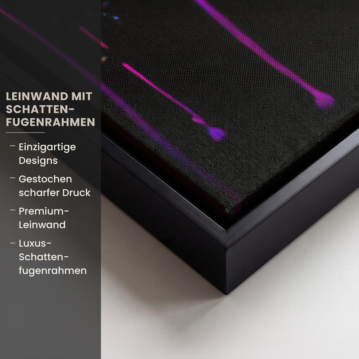 LEINWAND Bilder mit Rahmen - Fußball - Farbe - Farben - Schwarz - Weiß - 80x120 - Weiß, Textil (80/120cm) - MuchoWow
