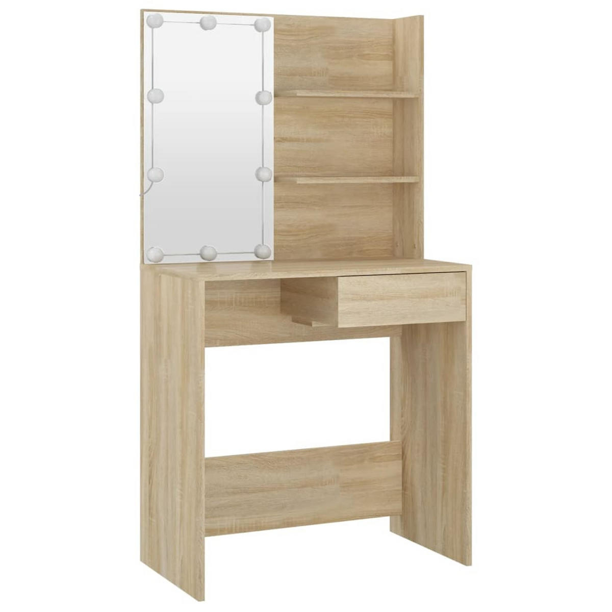 SCHMINKTISCH Dillard 74.5/40/141 cm - Braun, Holzwerkstoff (74.5/141/40cm) - Nettlife