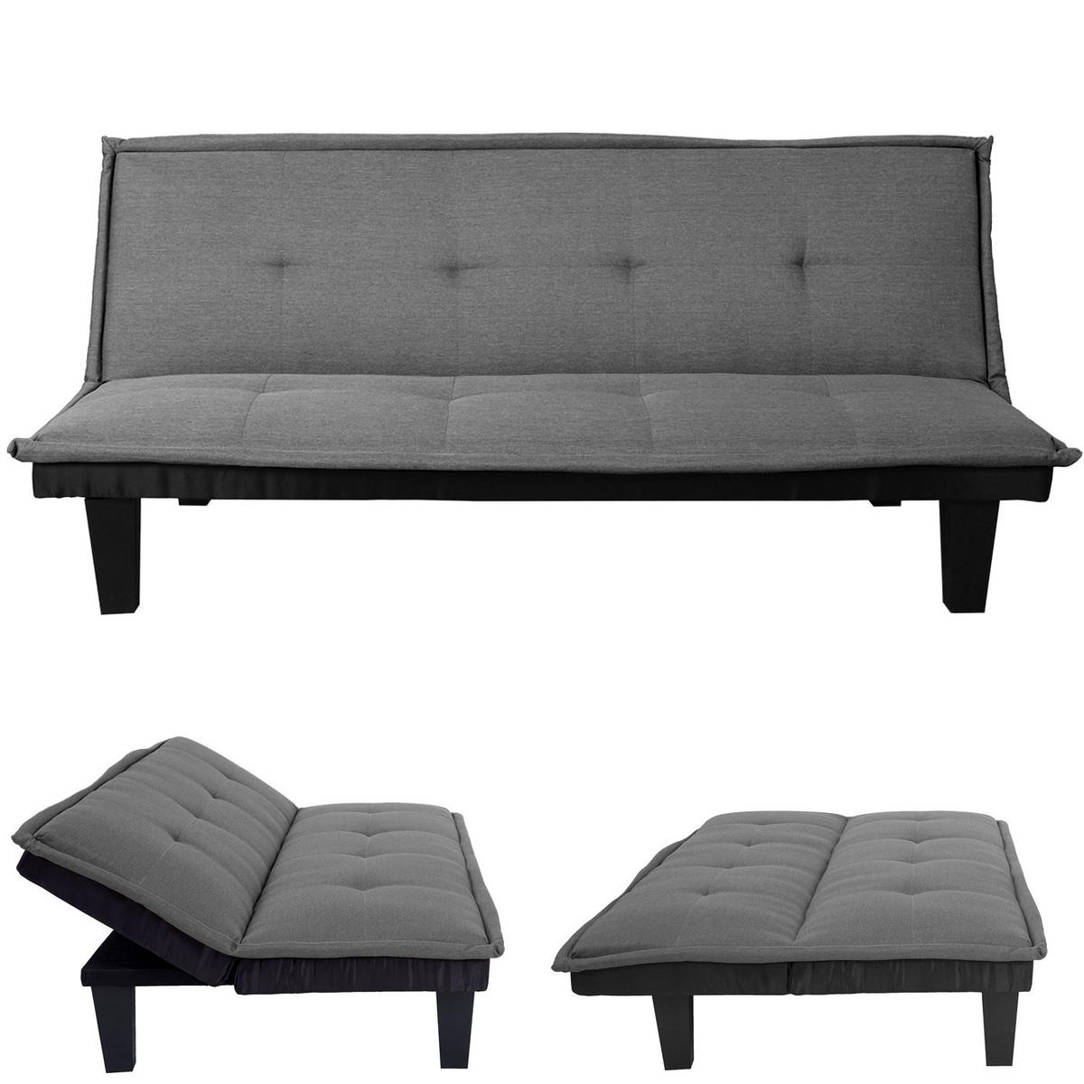 3ER-SOFA Grau - Grau, Textil (170/75/85cm) - MCW