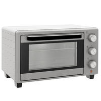 MINIBACKOFEN 21L 1400W Mini Ofen mit 3 Kochmodi, Backblech & Grillrost, Temperatur 100-230°C, Edelstahl, Silber - Silberfarben, Metall (46/29/38.5cm) - Beaface