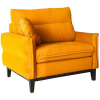 RELAXSESSEL Belweder Velours gelb - Wengefarben/Gelb, Holz/Textil (94/95/94cm) - Beautysofa