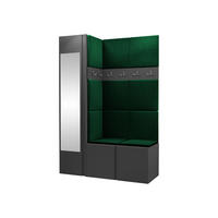 GARDEROBEN-SET Orion X - Graphitfarben/Grün, Holzwerkstoff/Kunststoff (124/186/46cm) - MIRJAN24