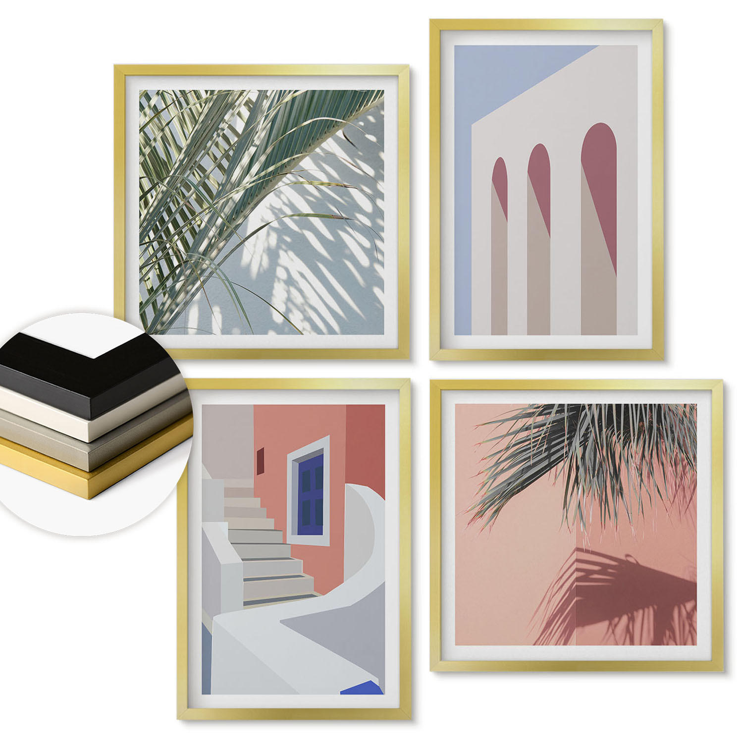 ArtPrintCave Wandbilder Gold 50x50 cm