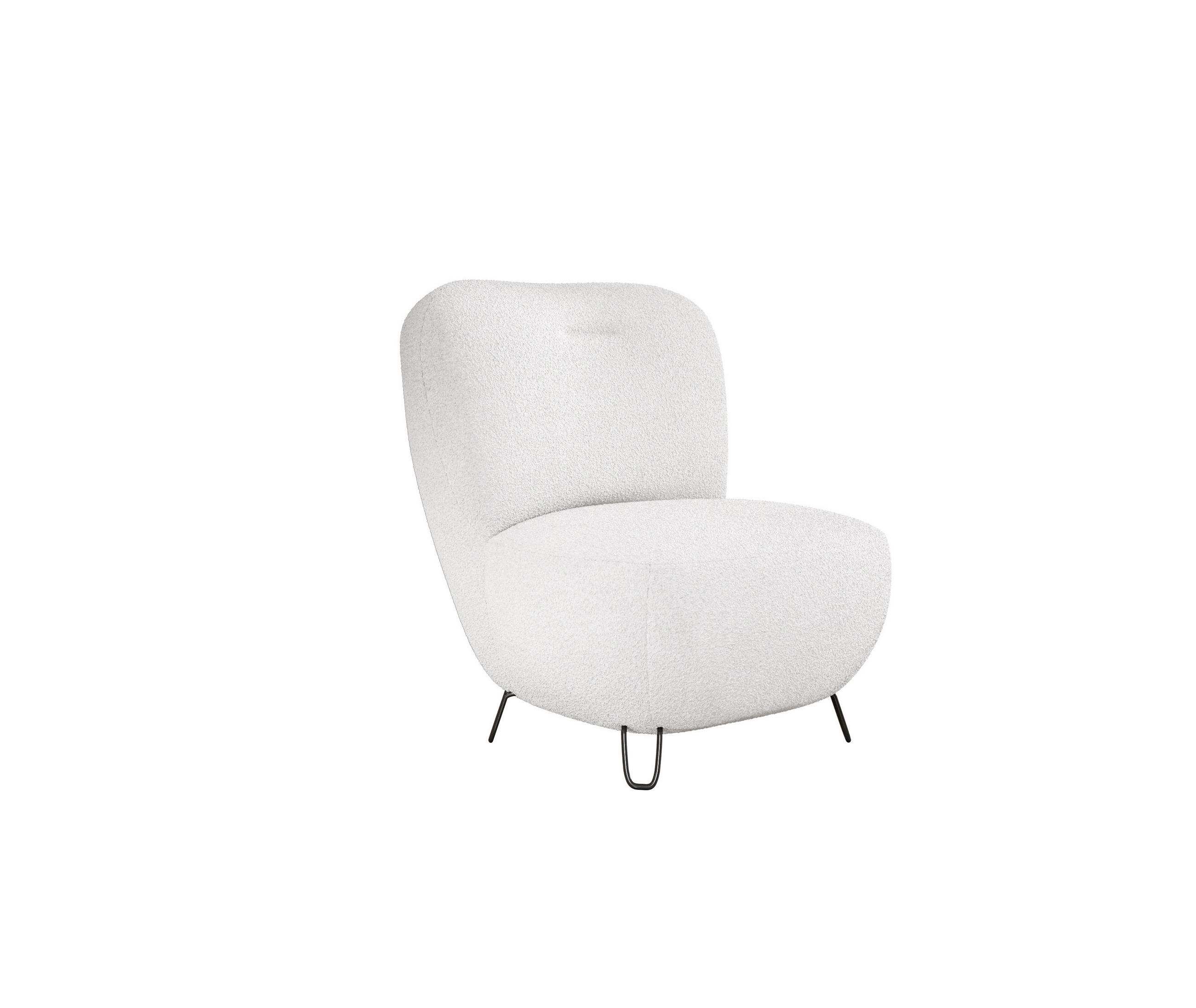 SESSEL LUIS, Skandinavischer Stil – Freistehend, 82×56×82 cm, WEISS - Schwarz/Weiß, Holz/Textil (82/82/66cm) - DomoHome
