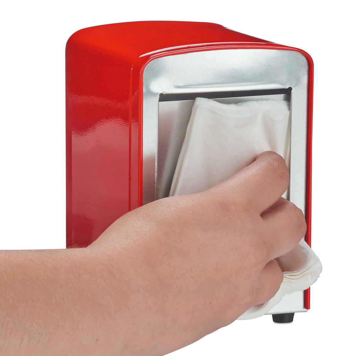 SERVIETTENSPENDER - Rot, Metall (9.5/15/11cm) - Relaxdays