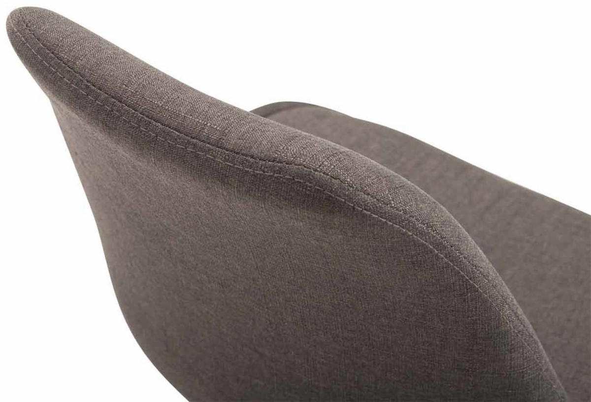 STUHL 4er Set Stoff dunkelgrau - Dunkelgrau/Schwarz, Textil/Metall (48/76/57cm) - CLP
