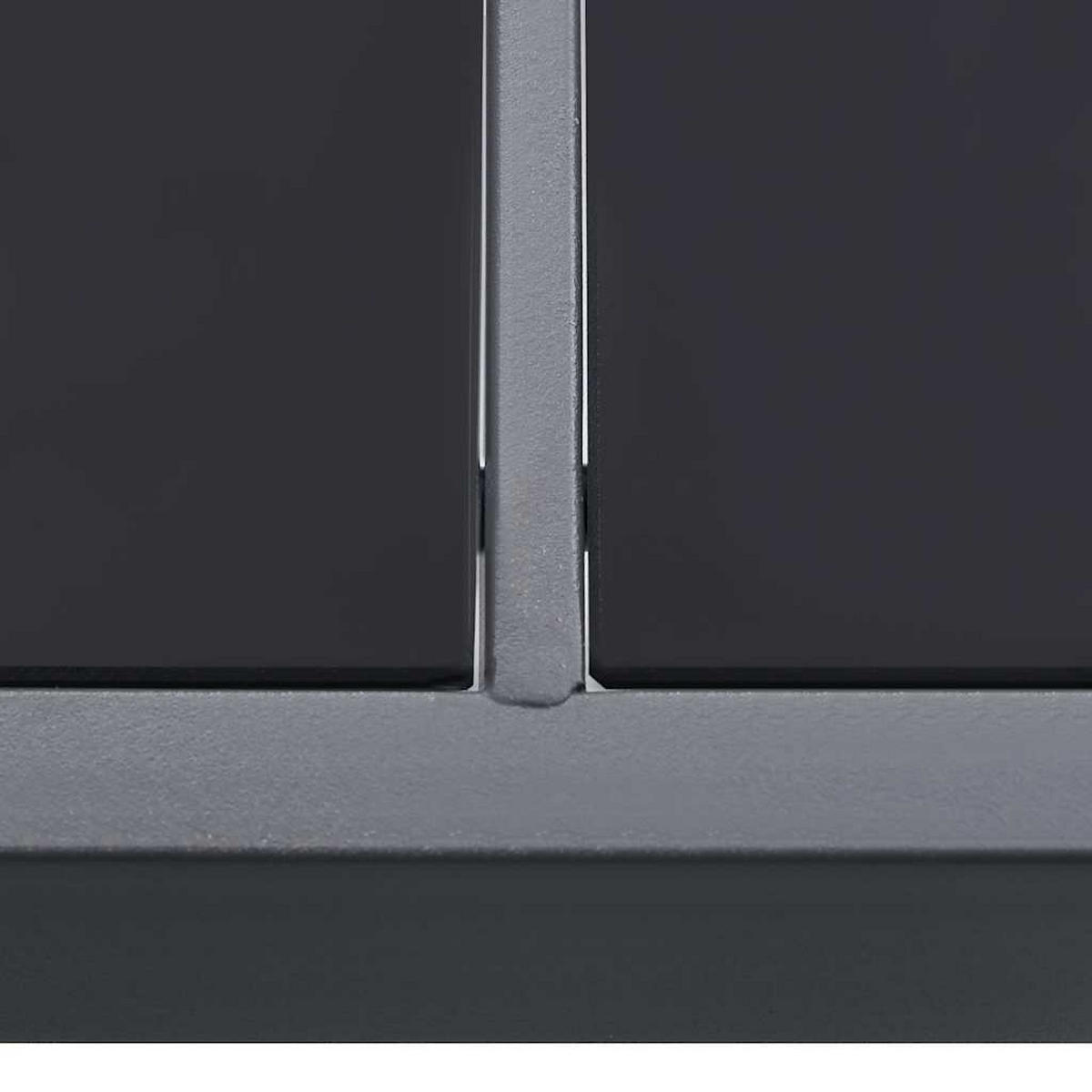 GARTENTISCH Melo Anthrazit 190x90x74 cm Stahl - Anthrazit, Metall (190/90/74cm) - DELUKE