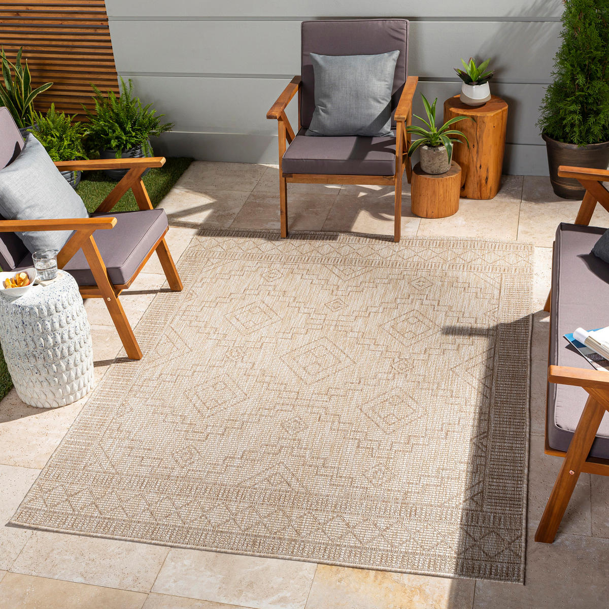 OUTDOORTEPPICH Jute-Optik 200/275 cm Beige - Braun, Kunststoff/Textil (200/275cm) - LIVABLISS