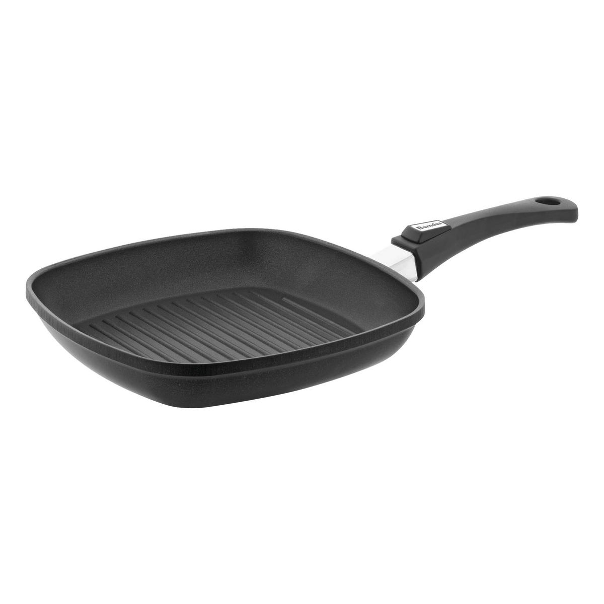 GRILLPFANNE Vario Click Induction, Aluminiumguss, Schwarz, 30 cm - Schwarz, Metall (32.2/32.2/43cm) - Berndes