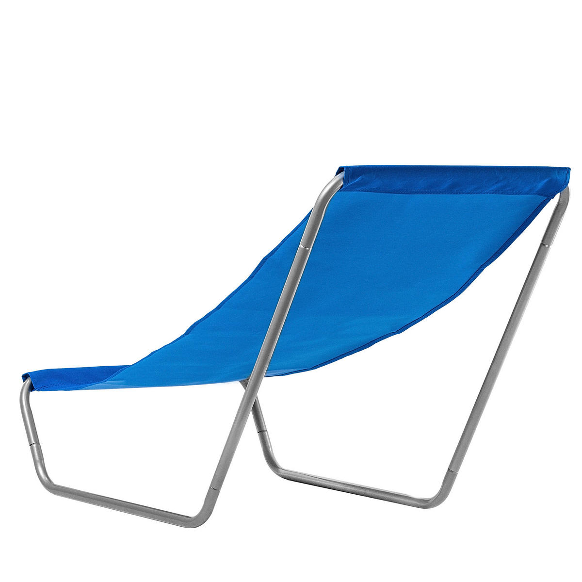 STRANDLIEGE mit Bezug, Blau - Blau, Metall (51/96cm) - KADAX