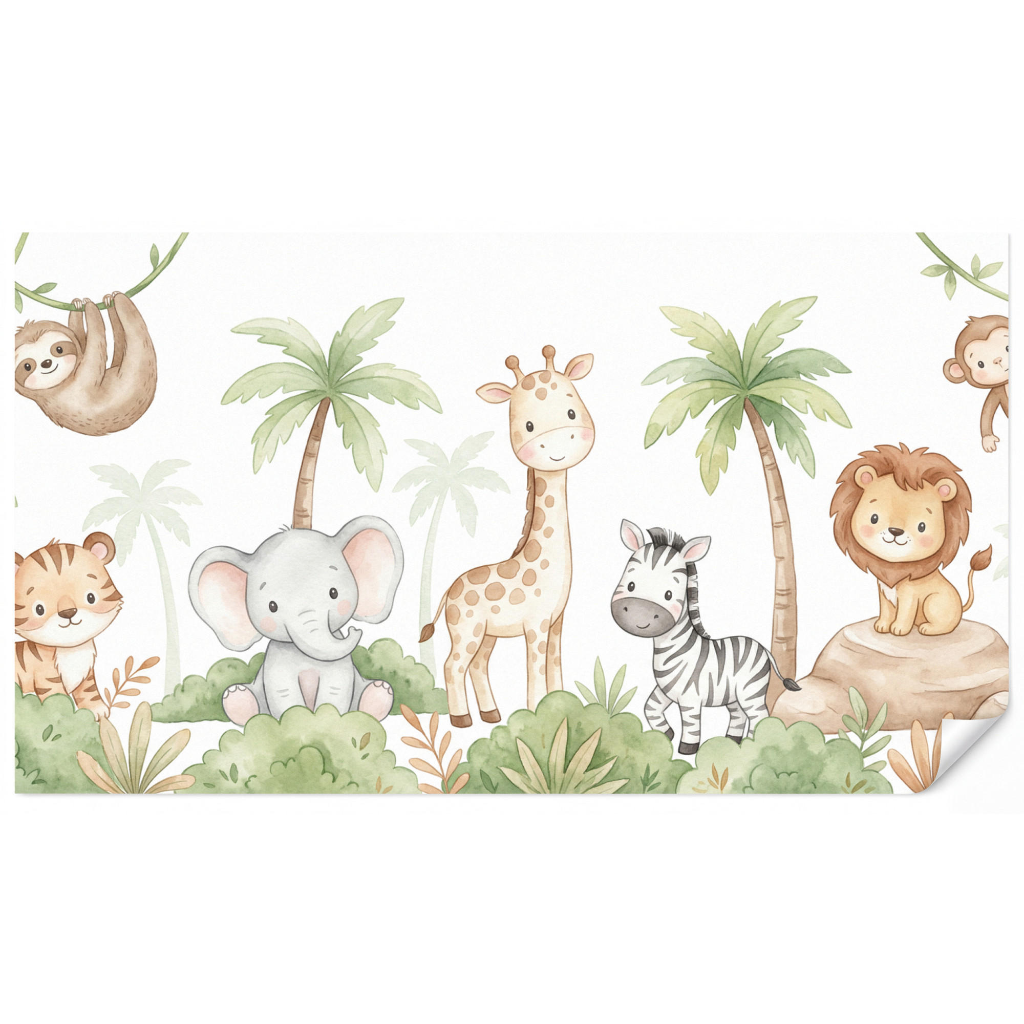 OnlyWow Kindertapete Weiß 350x200 cm