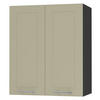 KÜCHENHÄNGESCHRANK Kvantum W3/60 Vanille Matt / Schwarz Matt 60 / 32,5 / 72cm - Creme/Schwarz, Holz/Holzwerkstoff (60/72/32.5cm) - Feldmann-Wohnen