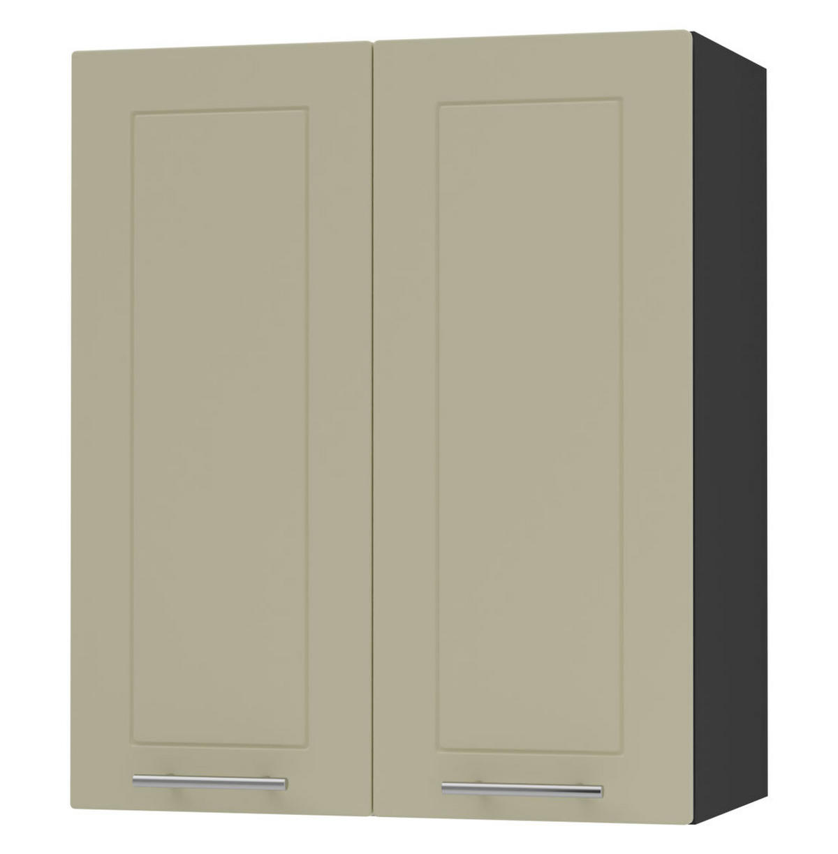 KÜCHENHÄNGESCHRANK Kvantum W3/60 Vanille Matt / Schwarz Matt 60 / 32,5 / 72cm - Creme/Schwarz, Holz/Holzwerkstoff (60/72/32.5cm) - Feldmann-Wohnen