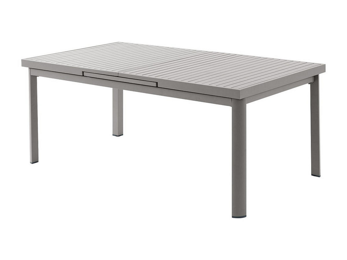 GARTENTISCH - 8 -Sitzer - Aluminium - taupe - NAURU - Braun, Metall (100/240/76cm) - Vente-Unique