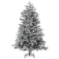 WEIHNACHTSBAUM 210 cm Weiß Bassie - Weiß, Kunststoff (210cm) - Beliani