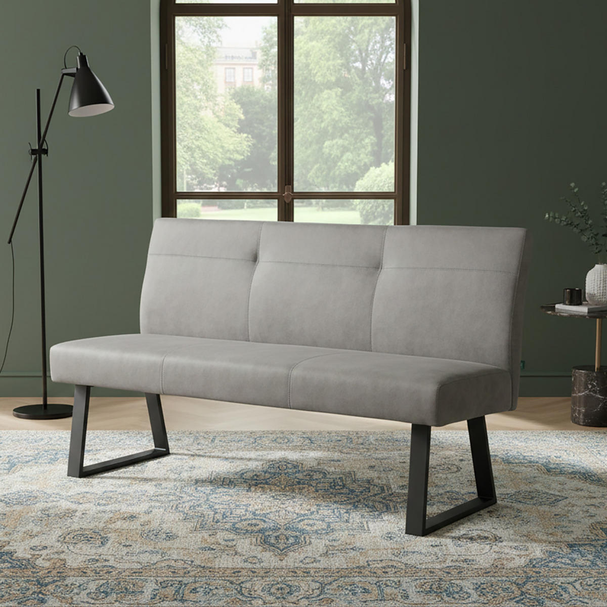 SITZBANK JOYCE - Grau, Metall (160/91/66cm) - DUBI Möbel