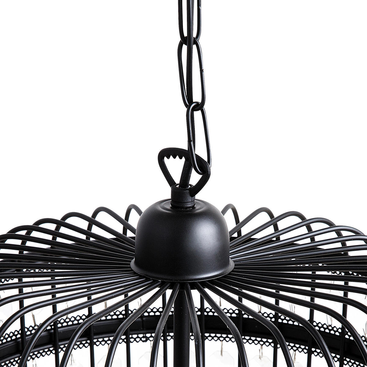 HÄNGELEUCHTE Celon 30/30/75 cm - Schwarz, Metall (30/30/75cm) - Beliani