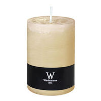 STUMPENKERZE Rustik Marble Style Bisquit 140 x Ø 98 mm, 1 Stück - Beige, Paraffin (10/14cm) - Wiedemann Kerzen