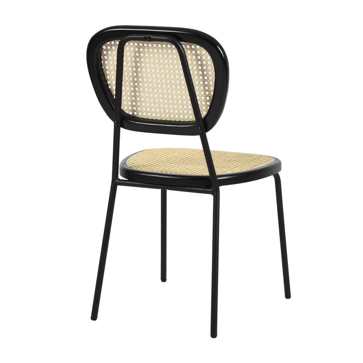 STUHL-SET 2 Stück Schwarz - Beige/Schwarz, Metall (44/86/53cm) - Urban Meuble