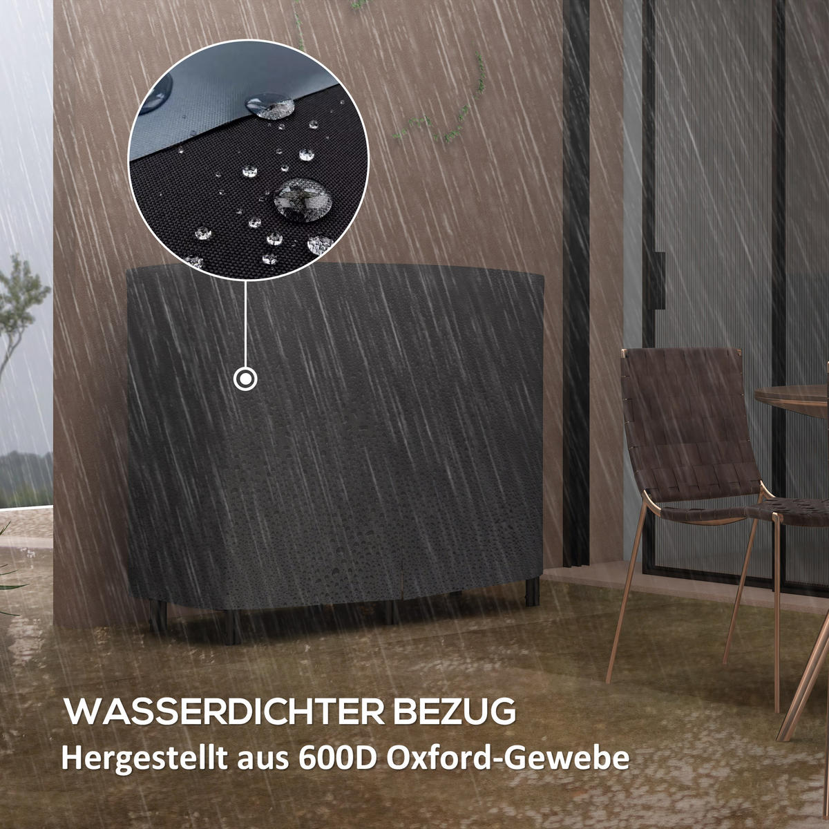 KAMINHOLZREGAL bis 150 kg - Schwarz, Metall (36/99/120cm) - Outsunny