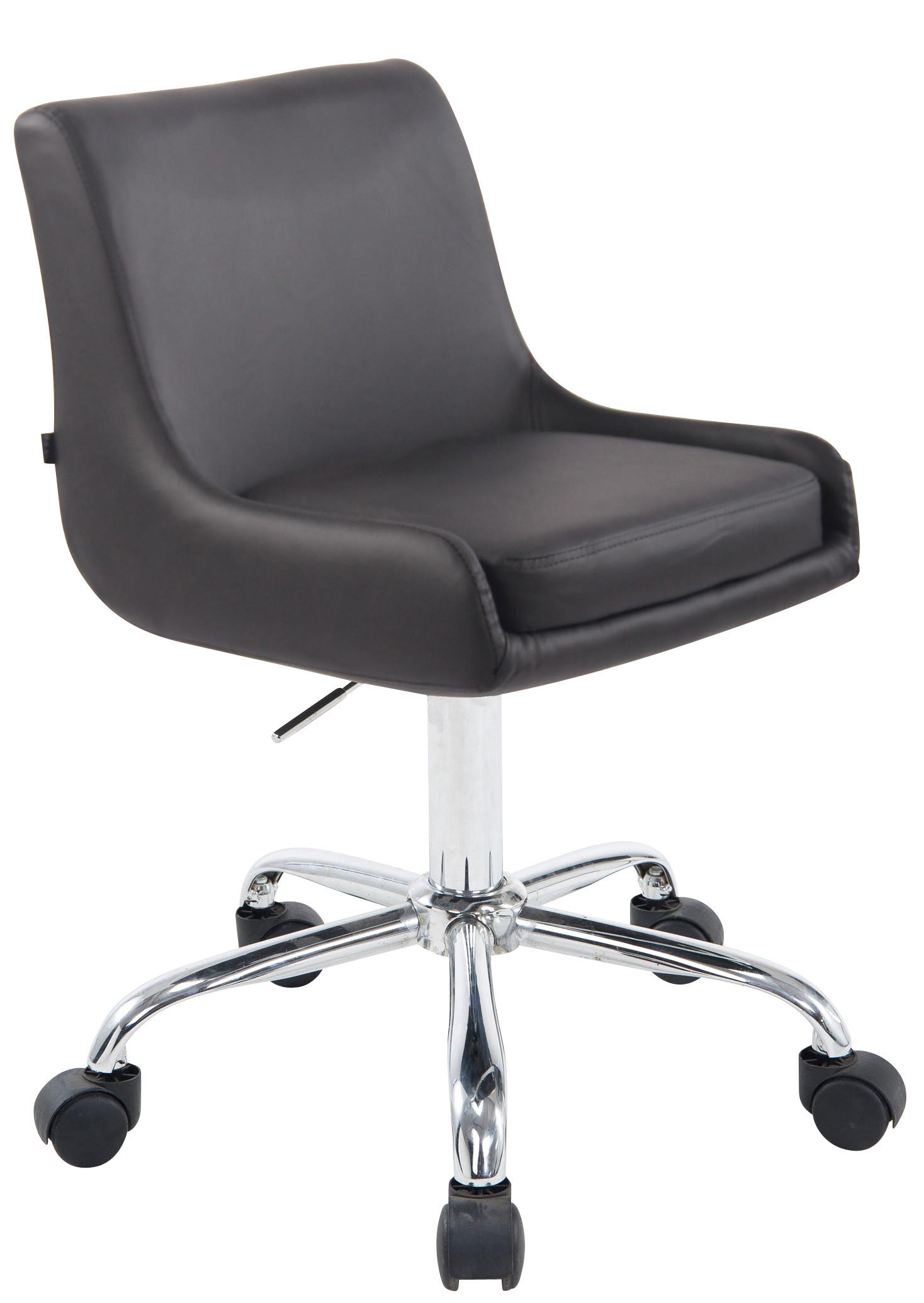 HOCKER Lederlook grau - Chromfarben/Grau, Textil/Metall (43/76/50cm) - CLP