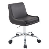 HOCKER Lederlook grau - Chromfarben/Grau, Textil/Metall (43/76/50cm) - CLP