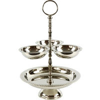ETAGERENRONDELL Table ø24x37cm - Silberfarben, Metall (24/37cm) - FURNARO