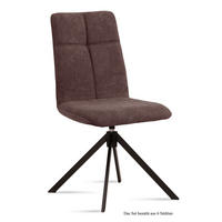 ESSZIMMERSTUHL drehbar (6er-Set) Debbie 47x92x60 Schwarz/Braun - Schwarz/Braun, Kunststoff (60/92/47cm) - 58aufmkessel
