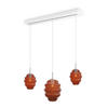 HÄNGELEUCHTE Echos 3-flammig Braun Ø 18/25cm - Braun/Weiß, Glas (18/18/20cm) - s.luce