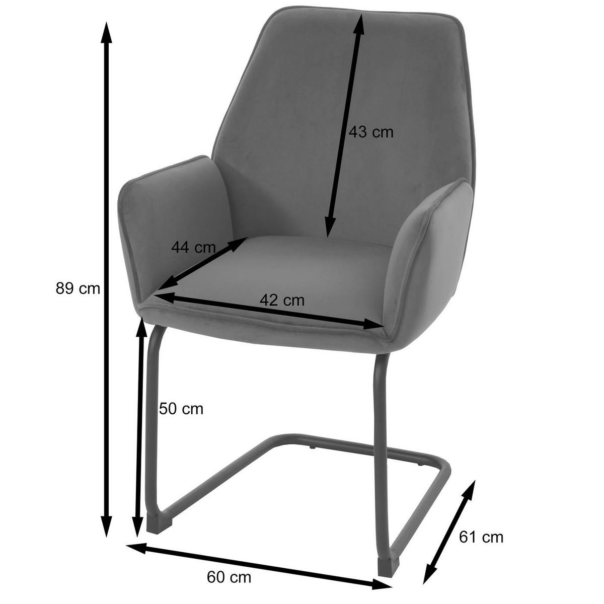 FREISCHWINGER Grau - Grau, Textil (60/89/61cm) - MCW