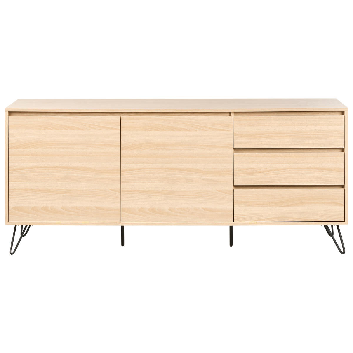 SIDEBOARD se 2 dveřmi Světle hnědý Cardigan - světle hnědá, kompozitní dřevo (160/70/40cm) - Beliani