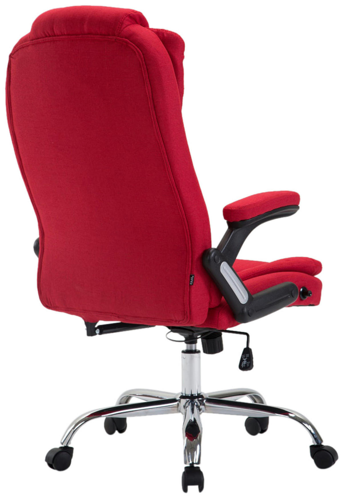 CHEFSESSEL Stoff Rot - Chromfarben/Rot, Textil/Metall (69.5/113/78cm) - CLP