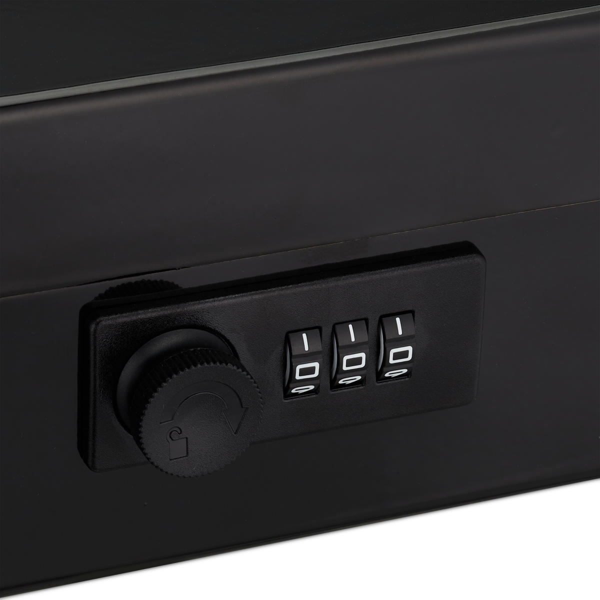 GELDKASSETTE - Schwarz, Kunststoff/Metall (20/8.5/17cm) - Relaxdays