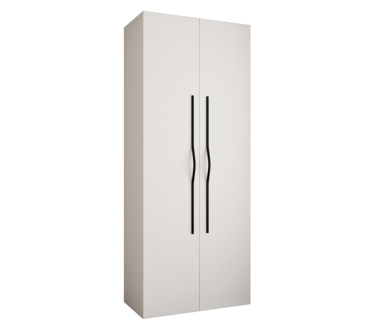 DREHTÜRENSCHRANK 245,5/100/40 2-türig - Schwarz/Weiß, Holz/Metall (100/245.5/40cm) - Abiks Möbel