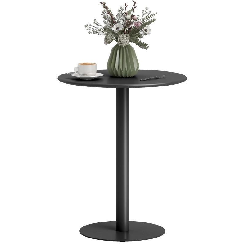 ESSTISCH aus Stahl 60x60x72 cm Schwarz für 2 Personen, platzsparend und vielseitig - Schwarz, Metall (60/60/72cm) - Modfu