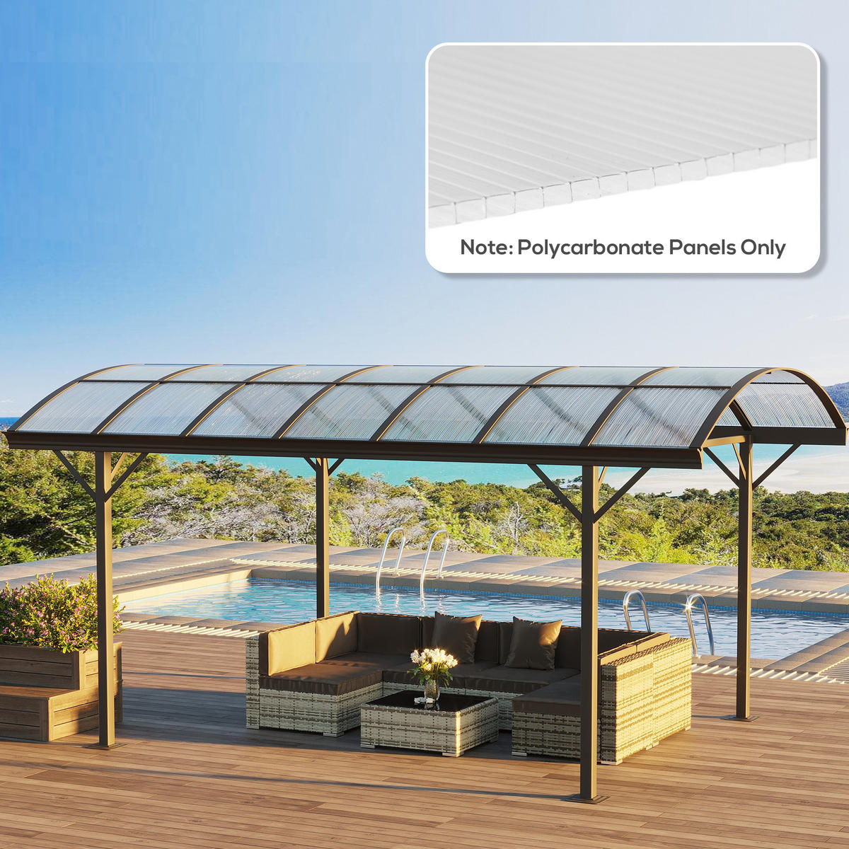 GEWÄCHSHAUS Transparent Hohlkammerplatten 14er-Set 121/61/0,4 cm - Transparent, Kunststoff (121/0.4/61cm) - PANGIVO