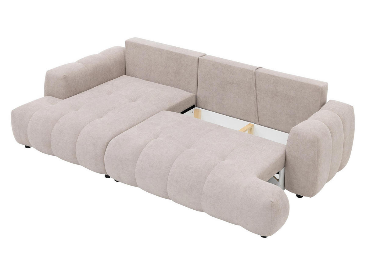 ECKSOFA Haiti, Seite: Links LC+2R - Anthrazit/Schwarz, Holz/Textil (276/156cm) - MIRJAN24