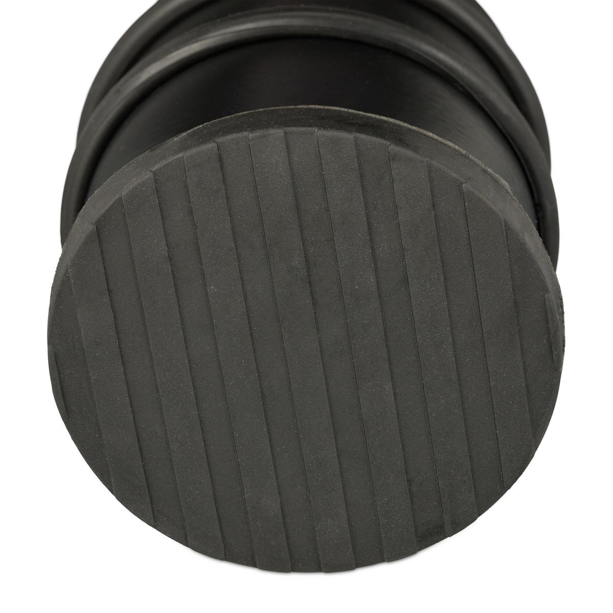 DÖRRSTOPP Svart rostfritt stål med handtag - Svart, Metall/Plast (7/7cm) - Relaxdays
