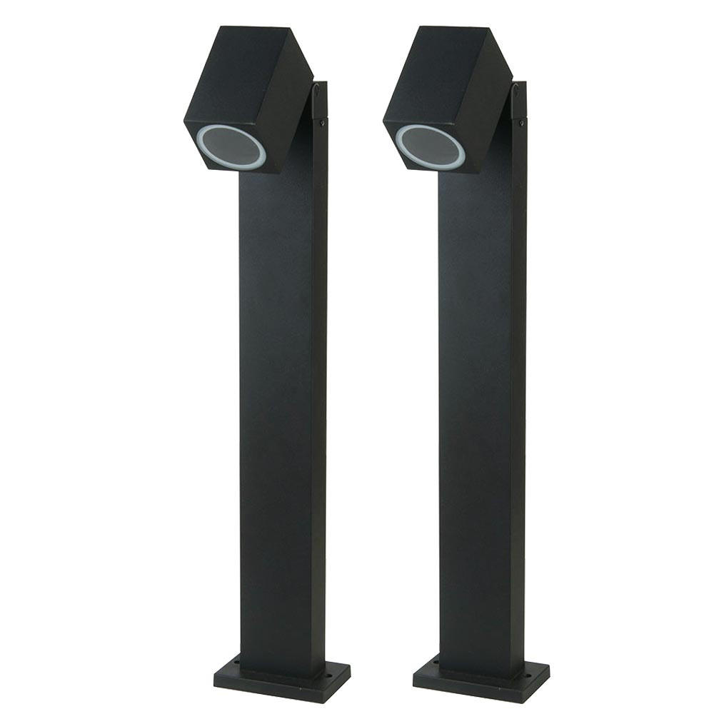LED STEHLEUCHTE Schwarz Metall 2er Set - Schwarz, Metall (11.75/10.5/80cm)