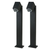 LED STEHLEUCHTE Schwarz Metall 2er Set - Schwarz, Metall (11.75/10.5/80cm)