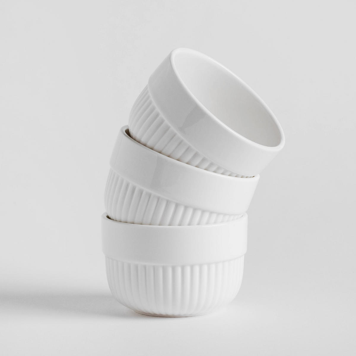 SERVIERSCHALEN-SET Sandino - Weiß, Keramik (8.5/16/8.5cm) - home&you