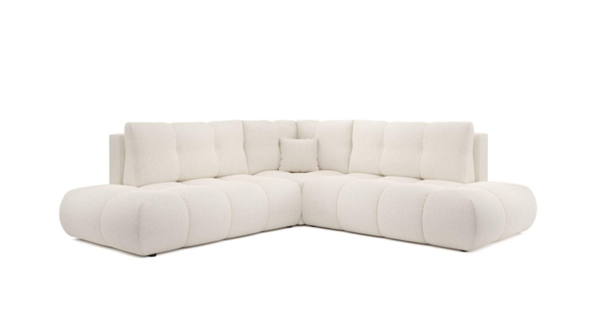 ECKSOFA Ecru SOHI Curio 02 Ausziehbar Mit Schlaffunktion - Ecru, Textil (266.5/266.5cm) - Sepro Meble
