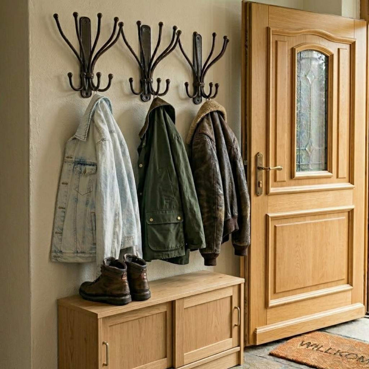 WANDHAKEN Steve Kleiderhaken schwarz - Schwarz, Metall (22/25/10cm) - DanDiBo