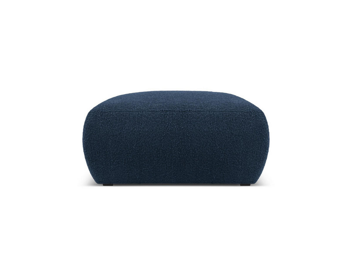 POUF Molino aus Boucle dunkelblau - Dunkelblau, Textil (75/36/75cm) - Micadoni