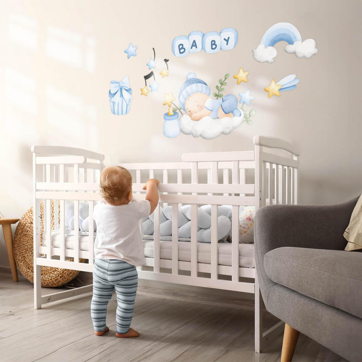 WANDAUFKLEBER 80x129cm - Kinderdekorationen für - Multicolor, Kunststoff (80/129/0.1cm) - Wallfluent