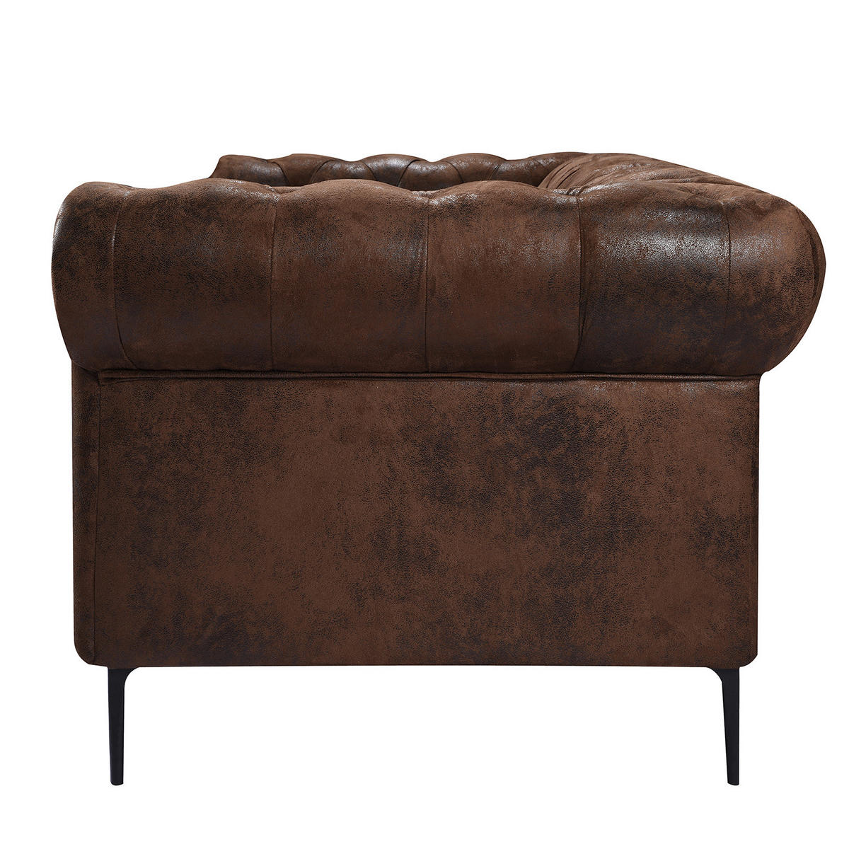 3-SITZER SOFA - Antiklederlook, Braun - Braun, Textil (228/74/94cm) - home24