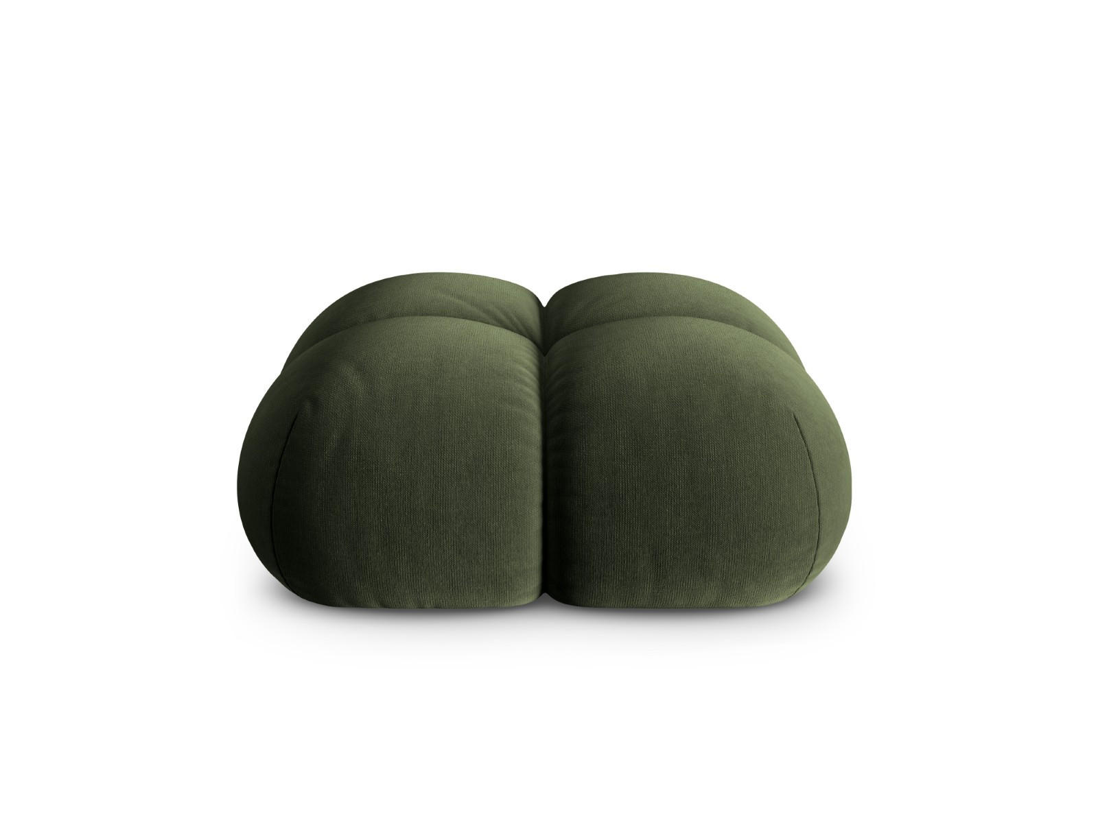 POUF Loretto aus Samt grün - Grün, Textil (90/40/90cm) - Cosmopolitan Design