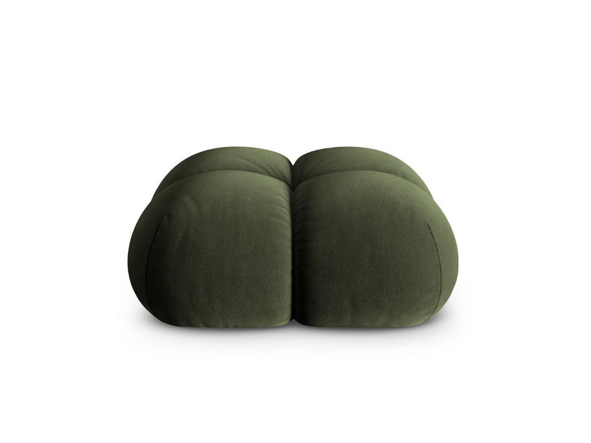 POUF Loretto aus Samt grün - Grün, Textil (90/40/90cm) - Cosmopolitan Design