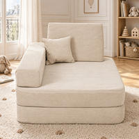 KINDERSESSEL Cordsamt Beige - Beige, Textil (80/24/80cm) - AngeLove