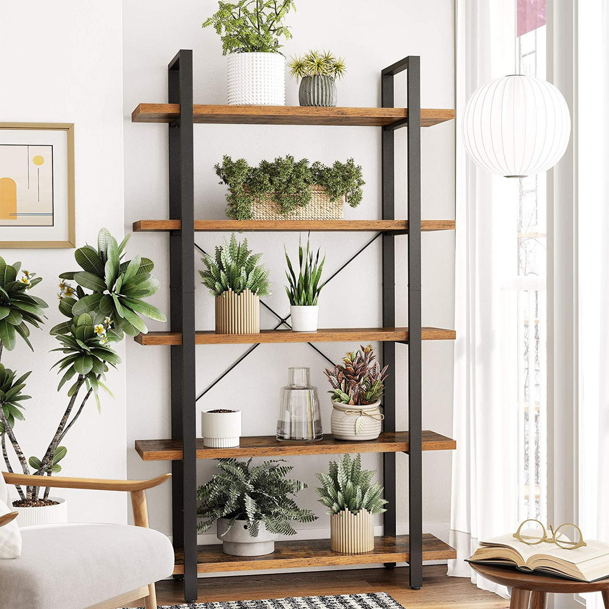 STANDREGAL BÜCHERREGAL - Braun, Holzwerkstoff (33.5/178/105cm) - Hansiro
